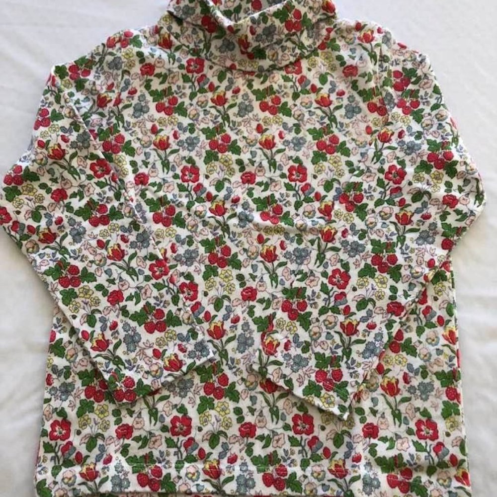 Mini Boden floral turtleneck